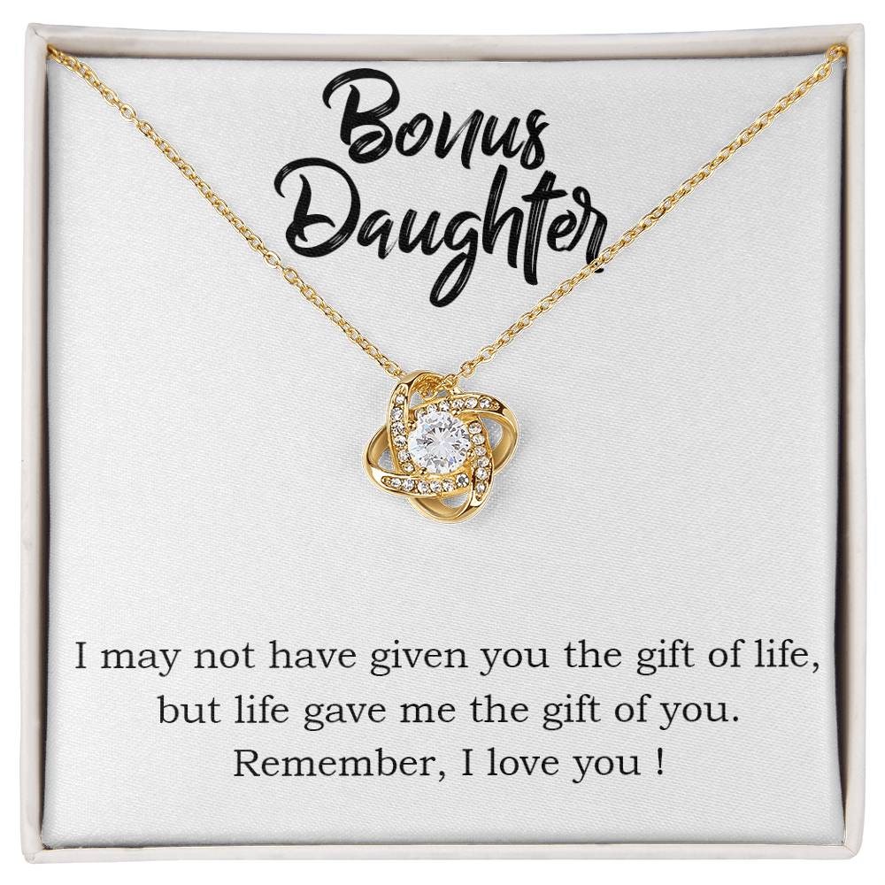 Bonus Daughter Love Knot Necklace - Step Daughter Love Knot Necklace - Personalize It Toledo