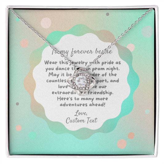 To My Forever Bestie On Prom Night Necklace - Prom Necklace for Best Friend - Prom Gift for Bestie - Prom Jewelry - Personalize It Toledo