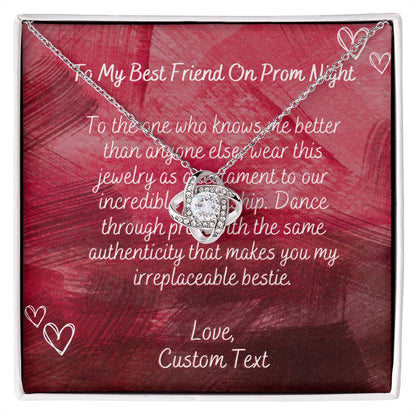 To My Best Friend On Prom Night Necklace - Prom Necklace for Best Friend - Prom Gift for Bestie - Prom Jewelry - Personalize It Toledo