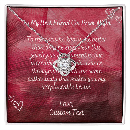 To My Best Friend On Prom Night Necklace - Prom Necklace for Best Friend - Prom Gift for Bestie - Prom Jewelry - Personalize It Toledo