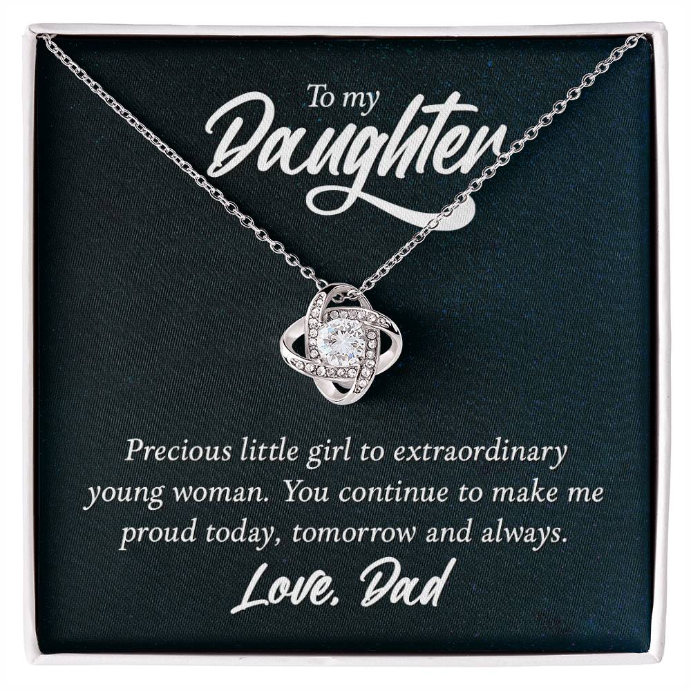 You Continue To Make Me Proud Love Dad Love Knot Necklace