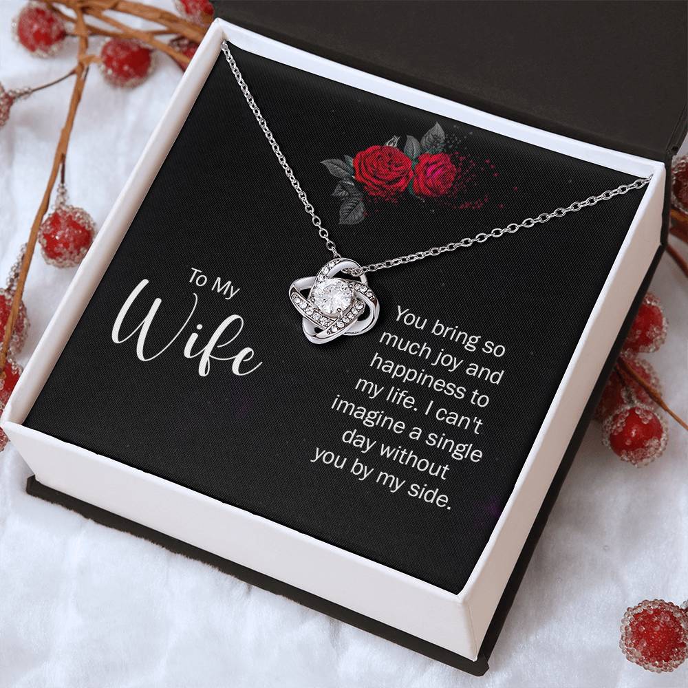 Love Knot Necklace For Wife Captivate Her Heart with Eternal Love, Stunning Love Knot Necklace