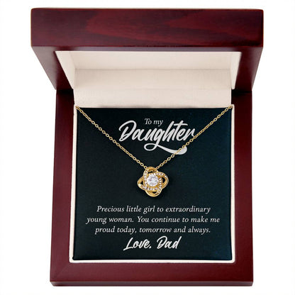 You Continue To Make Me Proud Love Dad Love Knot Necklace