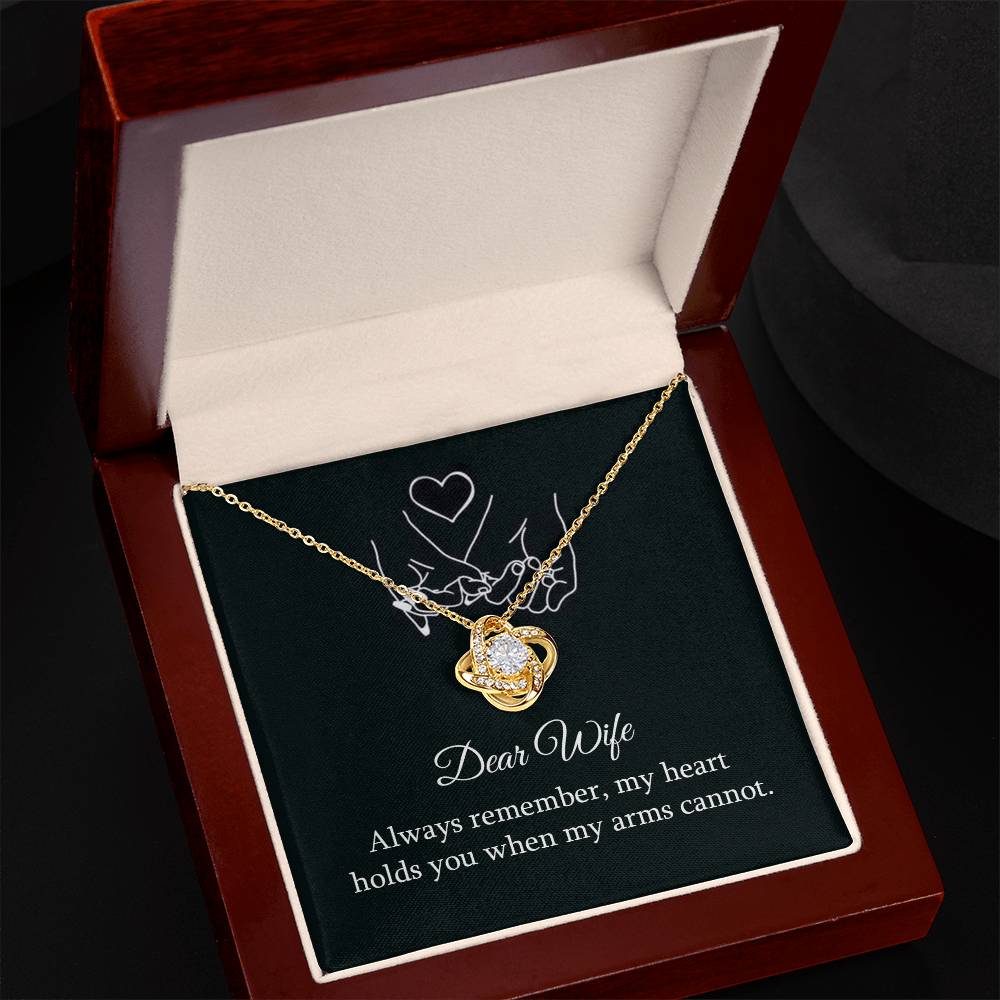 Dear Wife Always Remember Love Knot Necklace