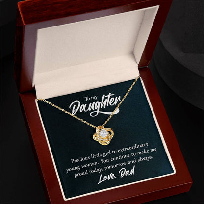 You Continue To Make Me Proud Love Dad Love Knot Necklace