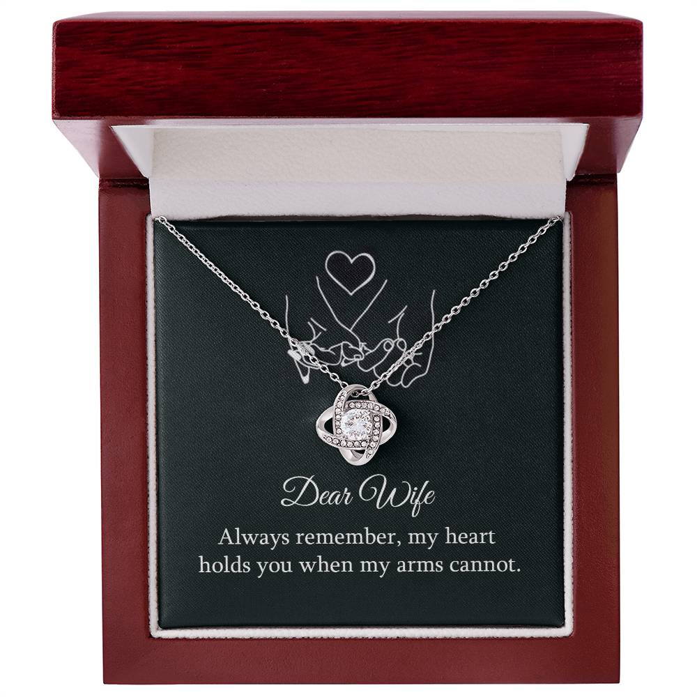 Dear Wife Always Remember Love Knot Necklace