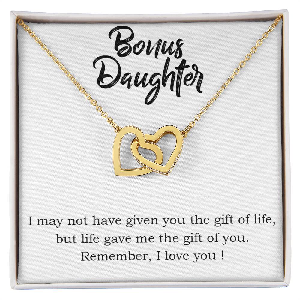 Bonus Daughter Interlocking Hearts Necklace - Step Daughter Interlocking Hearts Necklace - Personalize It Toledo
