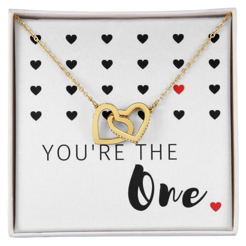 You're The One Interlocking Hearts Necklace