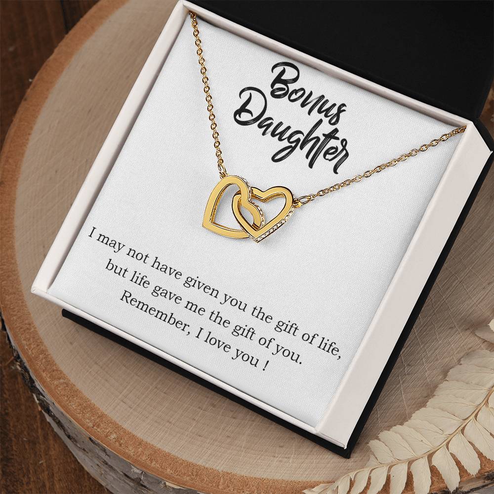 Bonus Daughter Interlocking Hearts Necklace - Step Daughter Interlocking Hearts Necklace - Personalize It Toledo