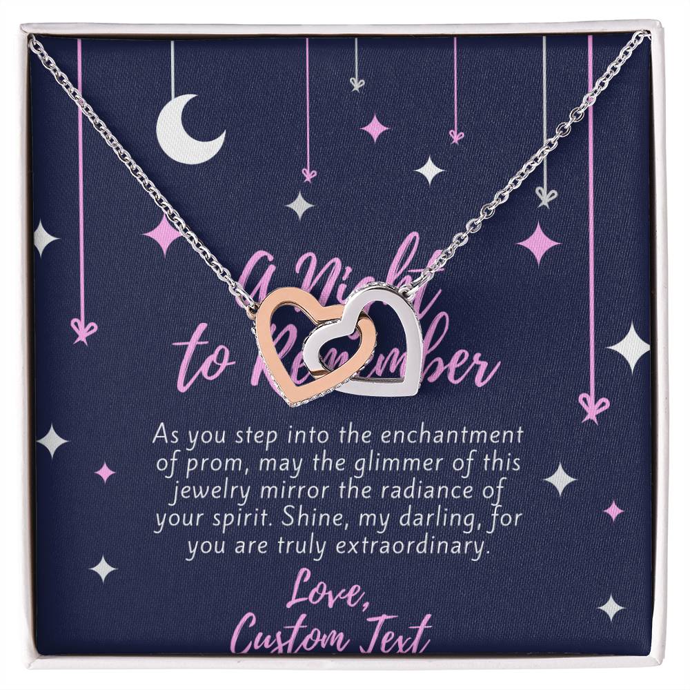 A Night To Remember Interlocking Hearts Prom Necklace - Prom Necklace for Girlfriend - Prom Necklace - Personalize It Toledo