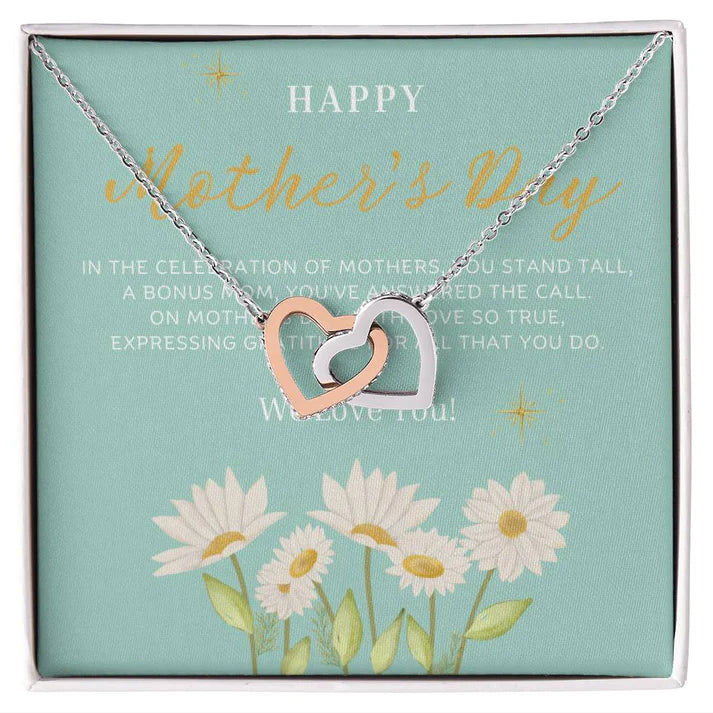 Happy Mother's Day Mother-In-Law Interlocking Hearts Necklace - Personalize It Toledo