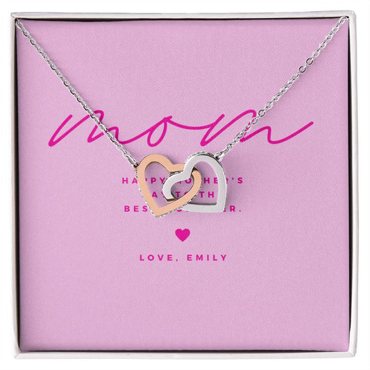 Mom Happy Mother's Day Interlocking Hearts Necklace - Personalize It Toledo