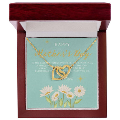 Bonus Mom Happy Mother's Day Interlocking Hearts Necklace - Personalize It Toledo