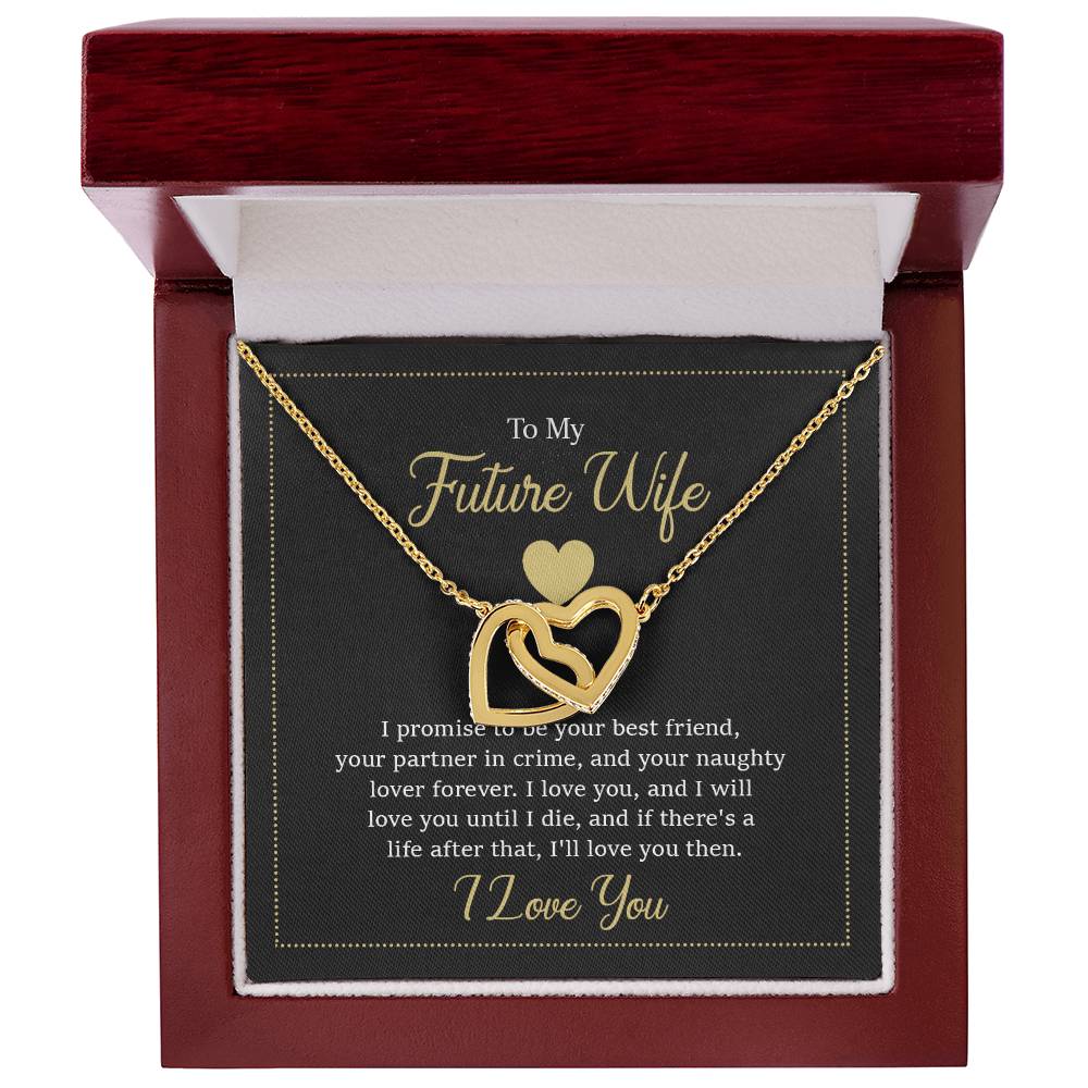 To My Future Wife Interlocking Hearts Necklace