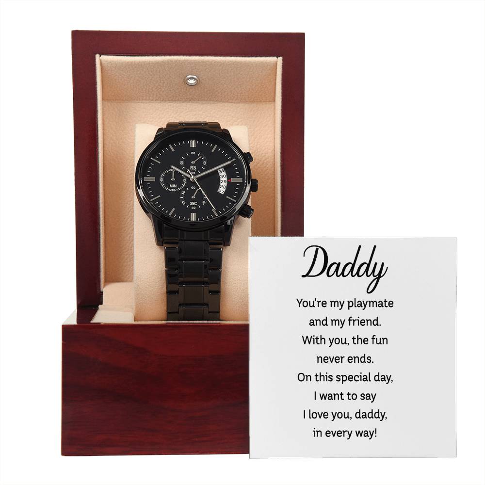 Daddy Black Chronograph Watch