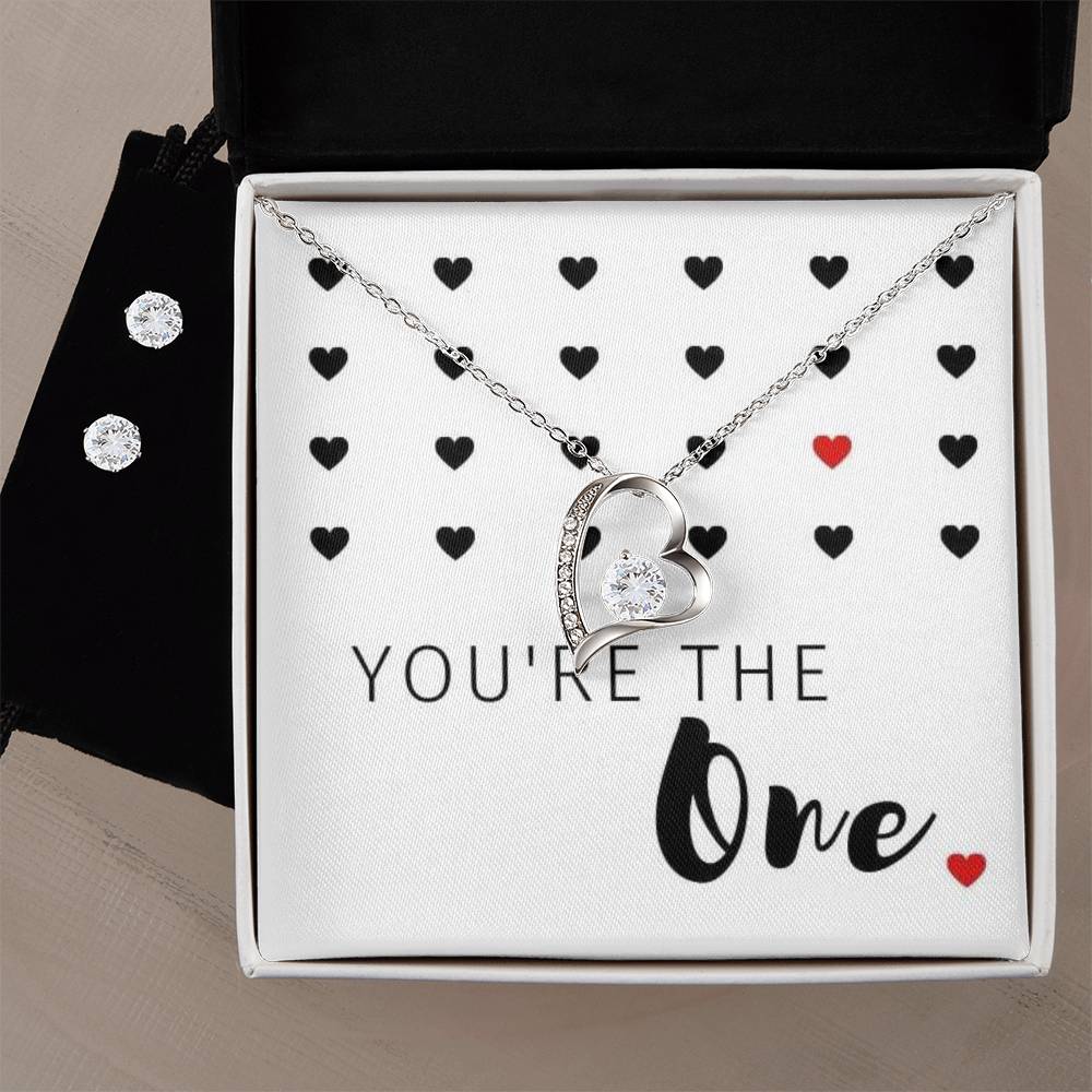 You're The One Forever Love Earring & Necklace Set