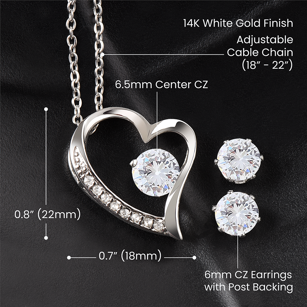 To My Smokin Hot Wife Forever Love Earring & Necklace Set
