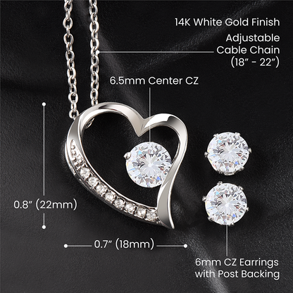 To My Future Wife Forever Love Earring & Necklace Set