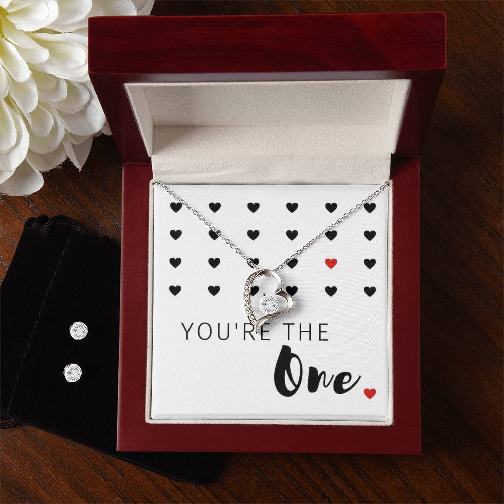 You're The One Forever Love Earring & Necklace Set