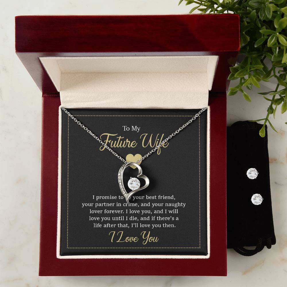 To My Future Wife Forever Love Earring & Necklace Set