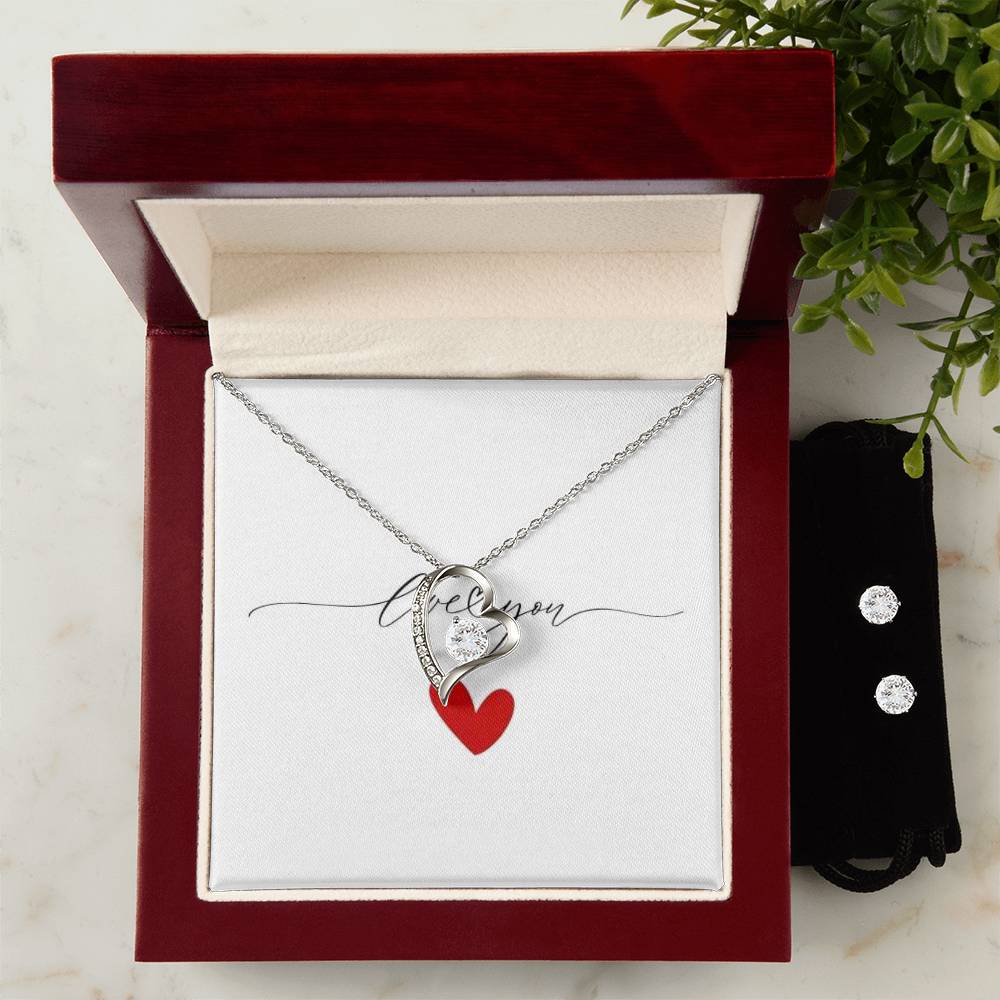 Love You Forever Love Earring & Necklace Set