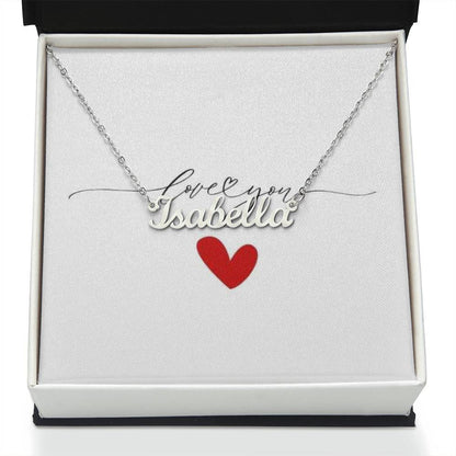 Love You Custom Name Necklace