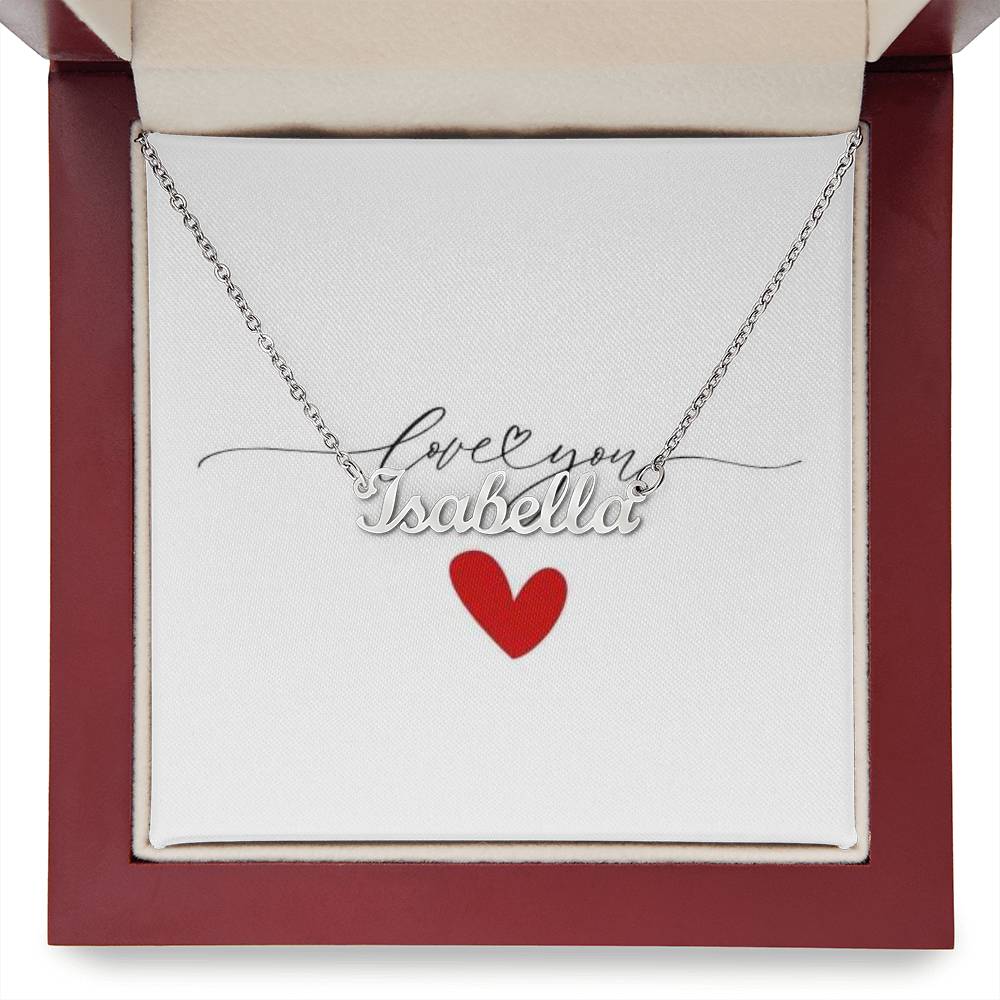 Love You Custom Name Necklace