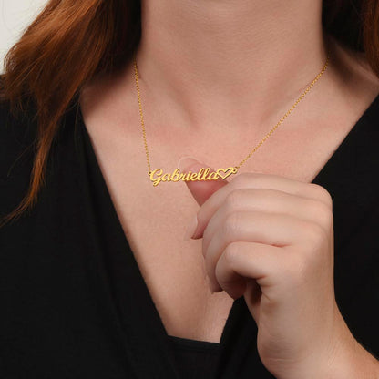 Custom Heart Name Necklace - Heartfelt Elegance: Personalized Heart Name Necklace