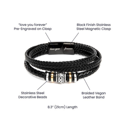 Husband To Be Men's 'Love You Forever' Bracelet - A Timeless Gift for Him - Gifts For Groom