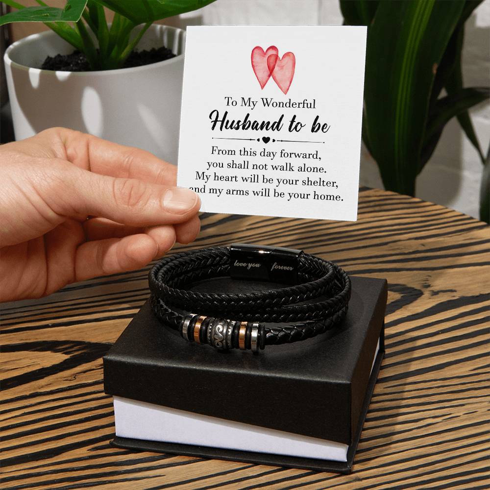 Husband To Be Men's 'Love You Forever' Bracelet - A Timeless Gift for Him - Gifts For Groom