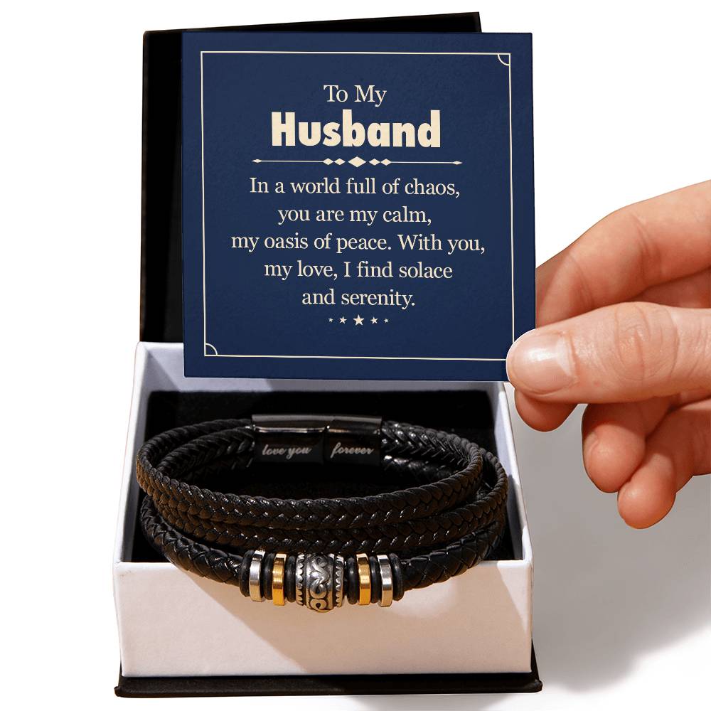 To My Husband - World Full Of Chaos Love You Forever Bracelet