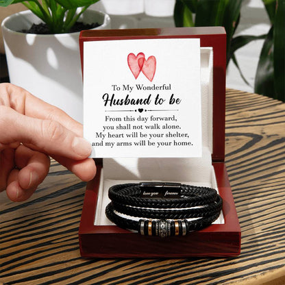 Husband To Be Men's 'Love You Forever' Bracelet - A Timeless Gift for Him - Gifts For Groom