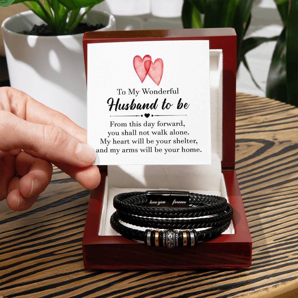 To My Wonderful Husband-to-Be" Love You Forever Bracelet - A Promise of Everlasting Love