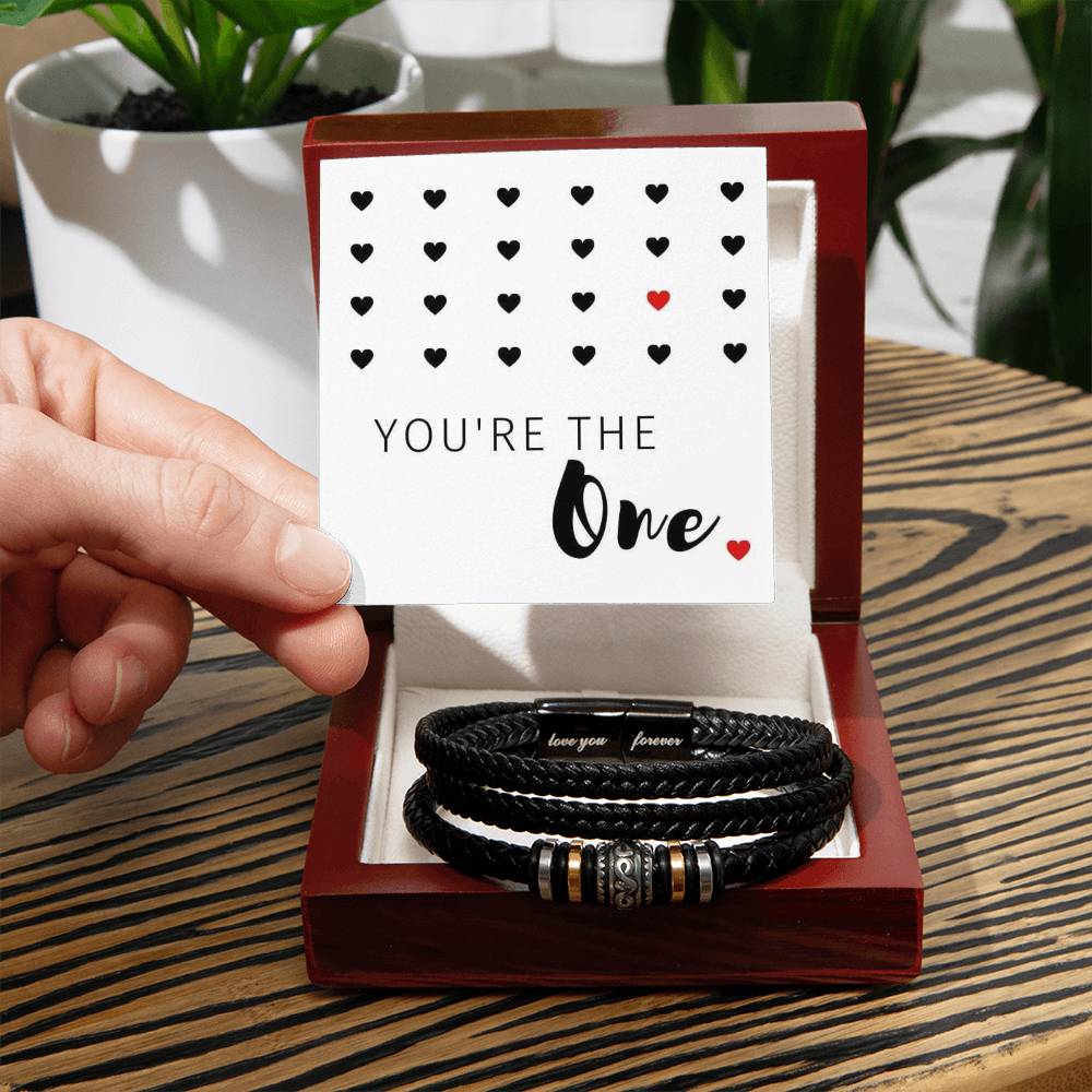 You're The One Love You Forever Men's Bracelet