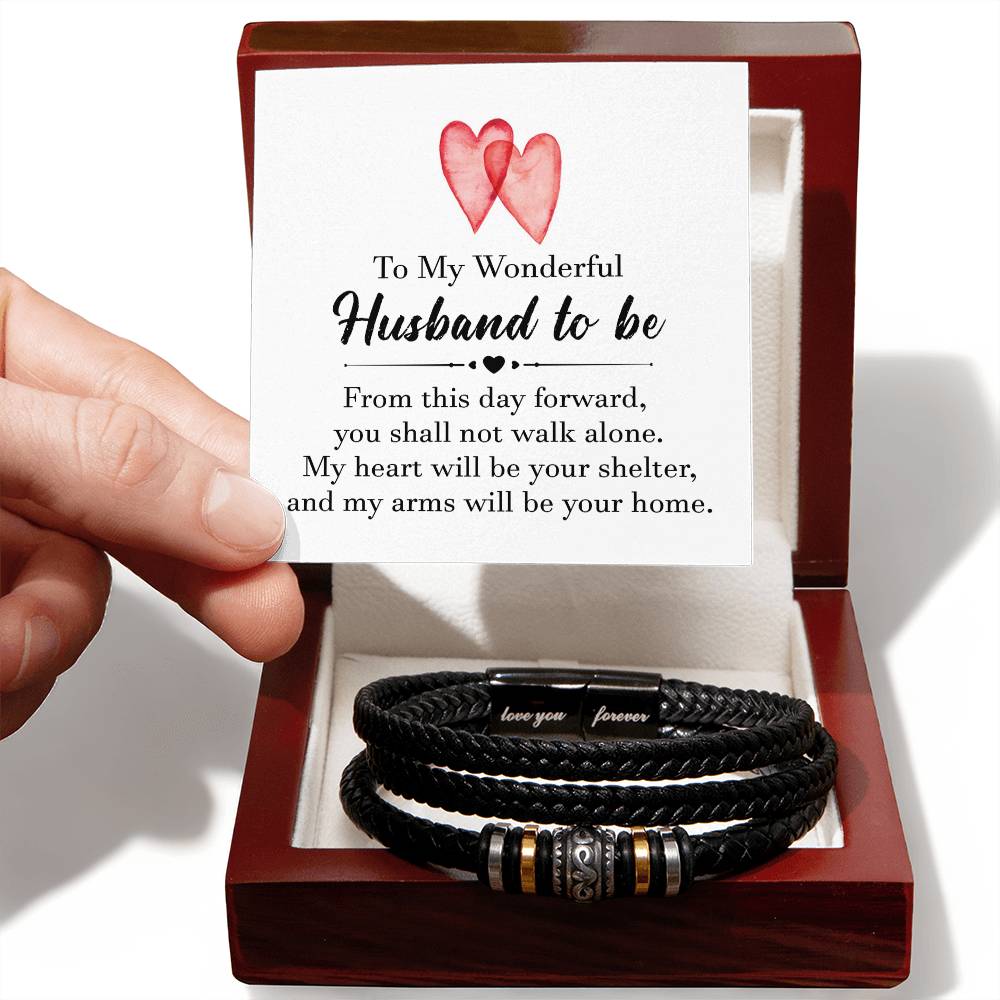 Husband To Be Men's 'Love You Forever' Bracelet - A Timeless Gift for Him - Gifts For Groom