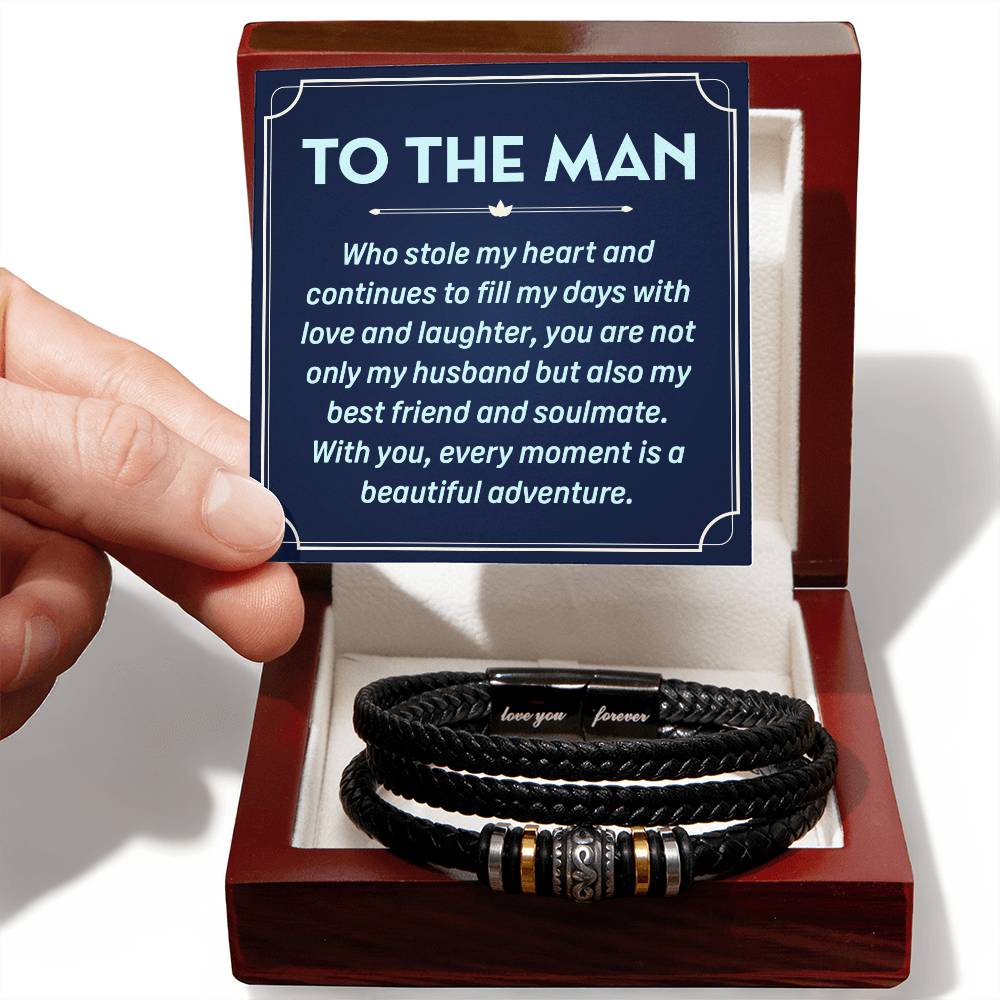 To the Man Who Stole My Heart" Love You Forever Bracelet - A Symbol of Irresistible Love