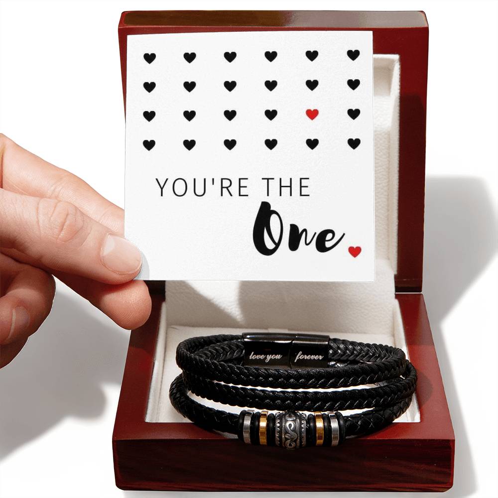 You're The One Love You Forever Men's Bracelet