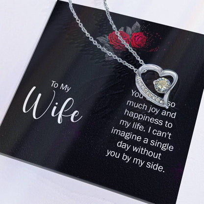 Forever Love Necklace: Timeless Elegance with Dazzling CZ Crystal with Personalized Gift Box