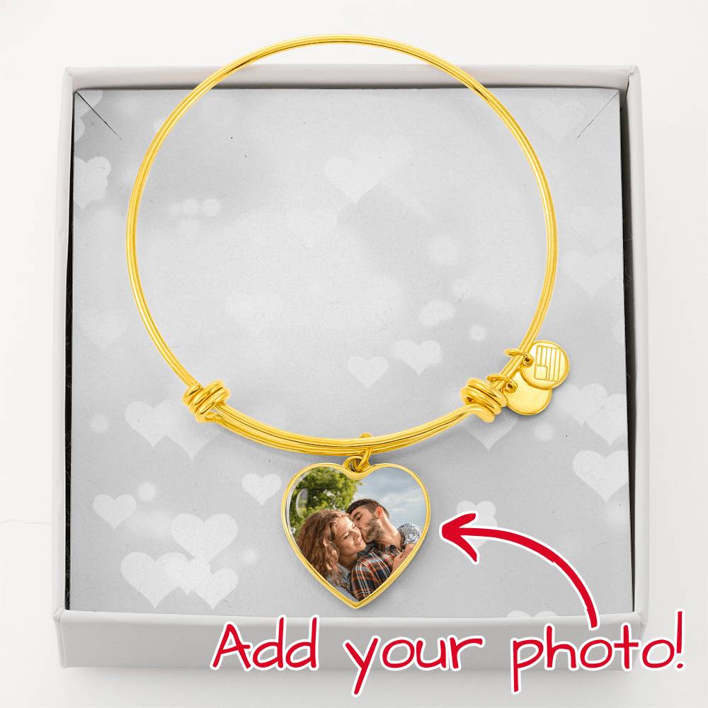 Personalized Photo Bangle Bracelet - Embrace Sentimental Style: Personalized  Picture Bangle Bracelet – Crafted with Love, Customized for You!