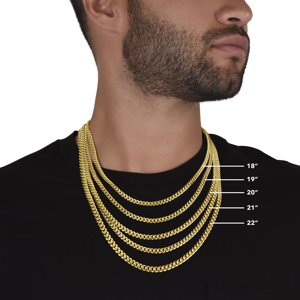 World's Greatest Dad Acrylic Design Stainless Steel Cuban Link Necklace