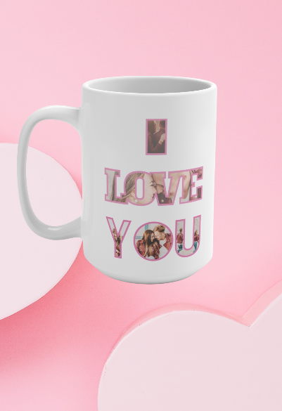 I Love You Photo Mug - Personalized Expressions of Love 15oz Ceramic Mug