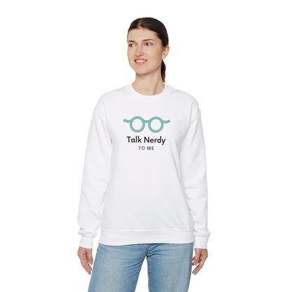 Talk Nerdy To Me Crewneck Sweatshirt Model