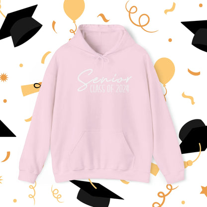 Senior Class of 2024 Unisex Heavy Blend Hooded Sweatshirt  Pink