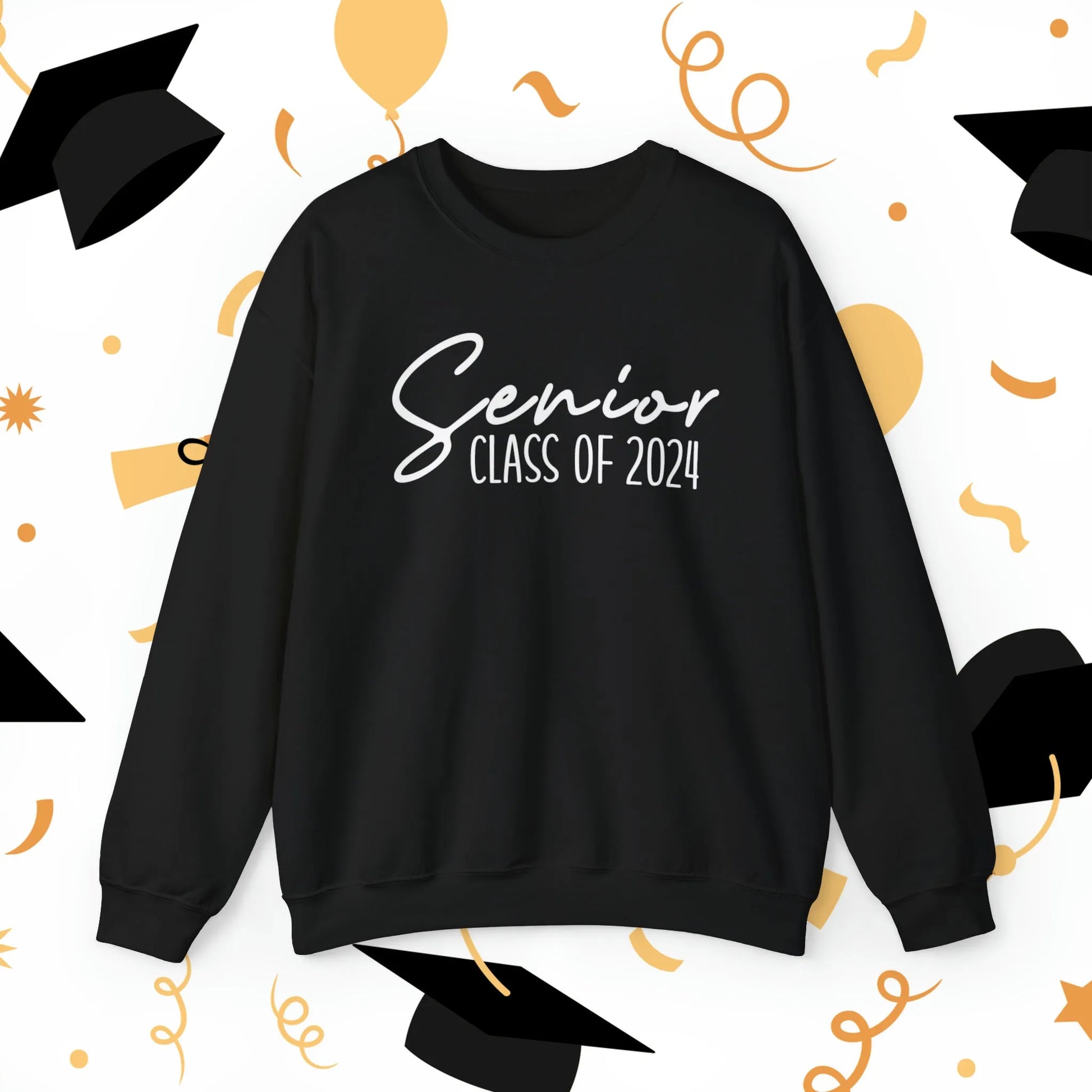 Senior Class of 2024 Crewneck Sweatshirt - Senior 2024 Sweatshirt Black