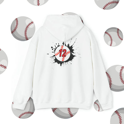 Custom Baseball Grandma Hooded Sweatshirt White Hoodie Back