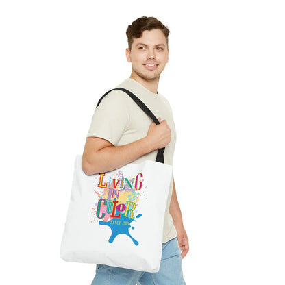 Living In Color 90s Throwback Tote Bag - Living In Color Since Custom Birth Year Retro Tote - Retro In Living Color 90s Inspired Tote Bag