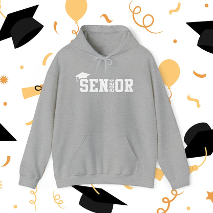 Senior 2024 Hooded Sweatshirt - Class of 2024 Hooded Sweatshirt - Graduation Apparel Grey