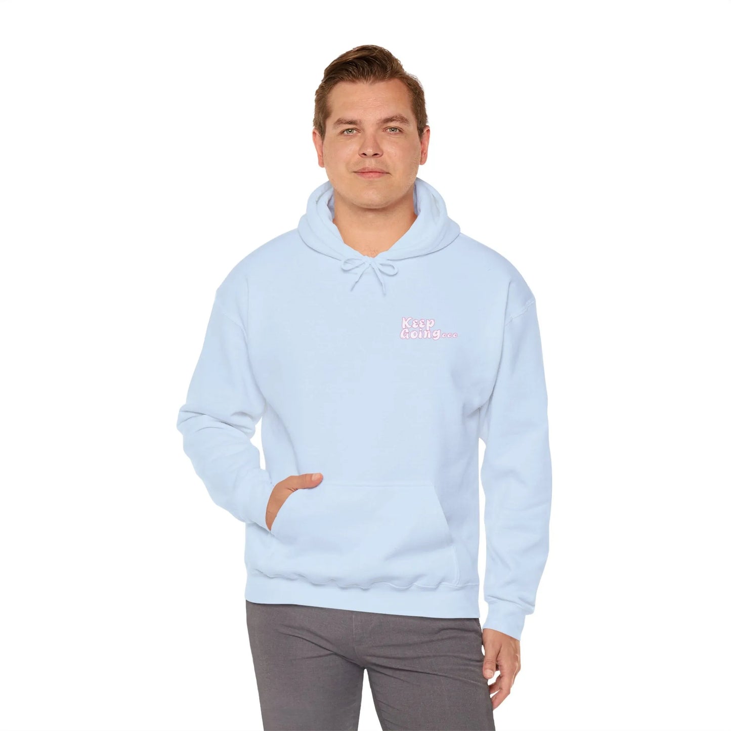 It's A Good Day To Keep Going Hoodie Pink - It's A Good Day To Keep Going Hooded Sweatshirt - Inspirational Apparel