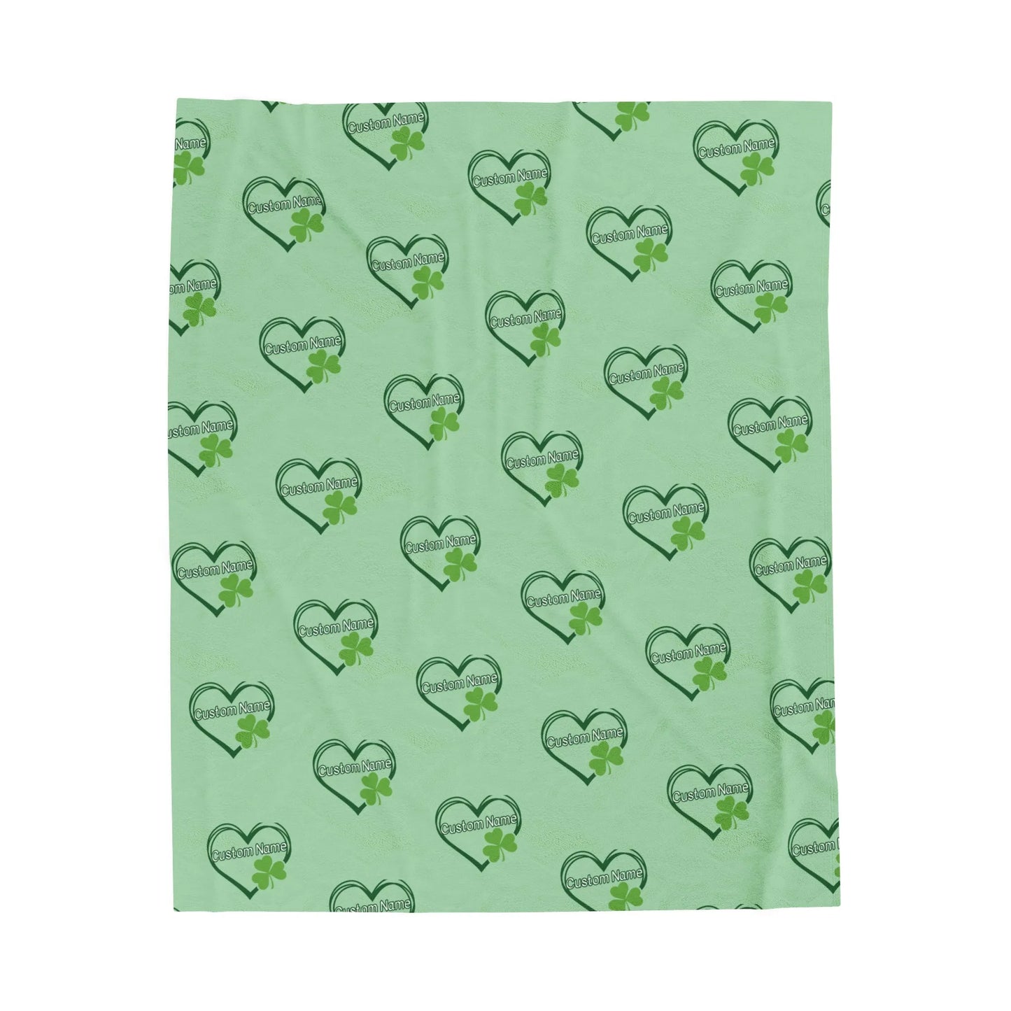 St. Patrick's Day Custom Name Velveteen Blanket – St. Patrick's Day Throw Blanket - Personalized St. Patrick's Day Decor Custom Name St. Patrick's Day Blanket