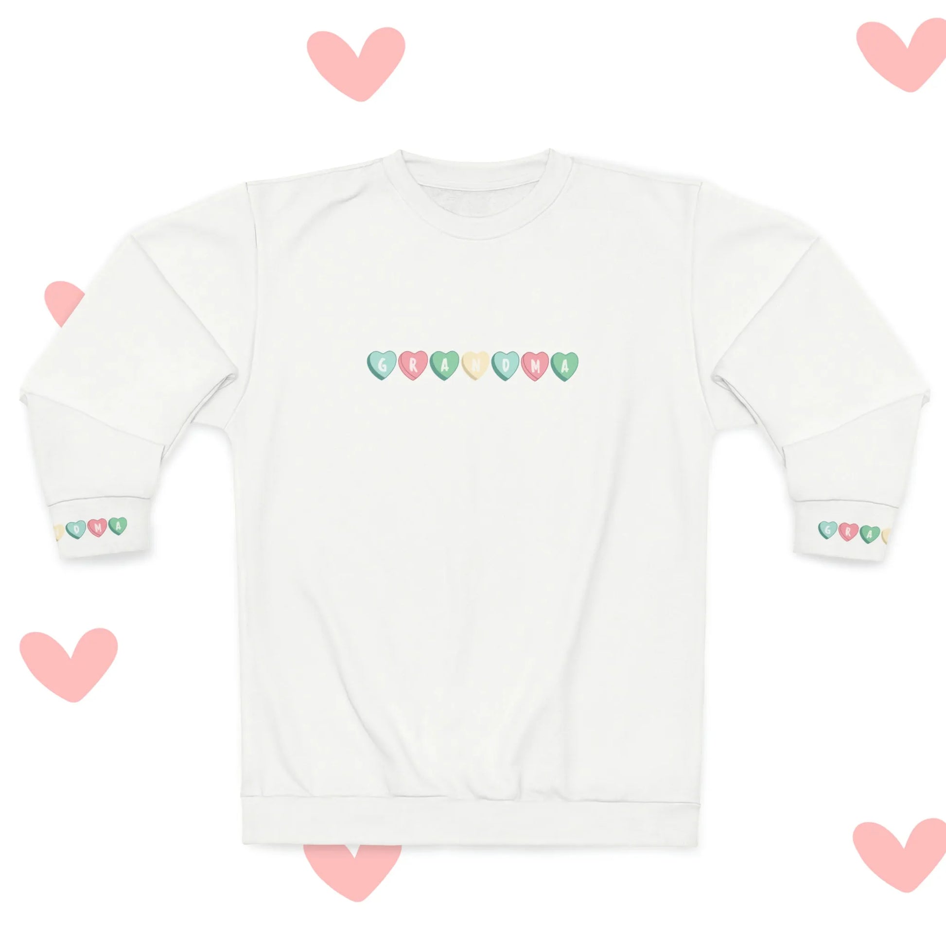Personalized Little Sweethearts Valentine's Day Crewneck Sweatshirt - Grandma's Little Sweetheart Sweatshirt